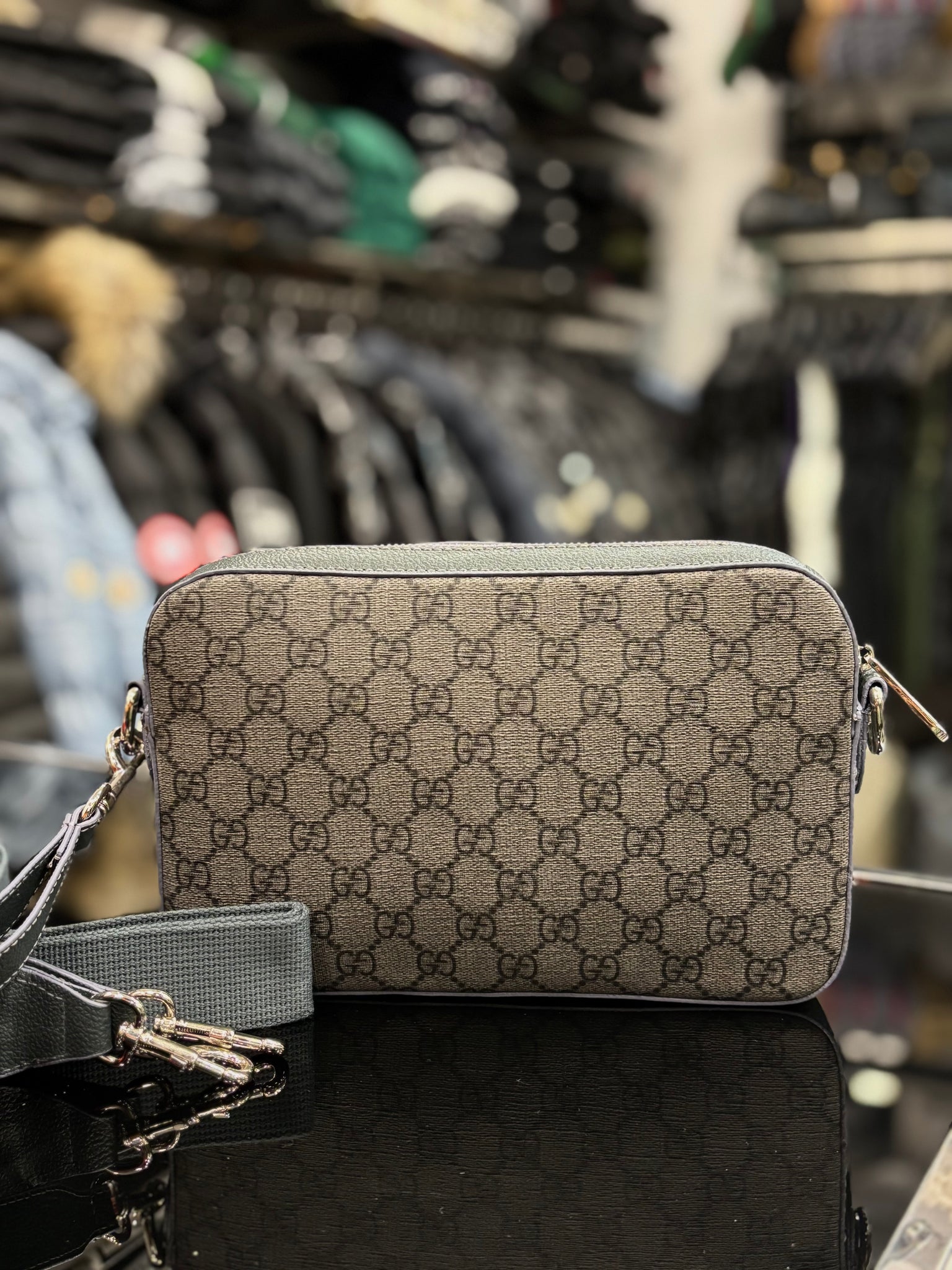 Gucci Ophidia GG Supreme blue bag ώμου/χιαστί