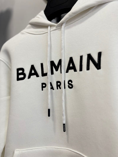 Balmain white hoodie