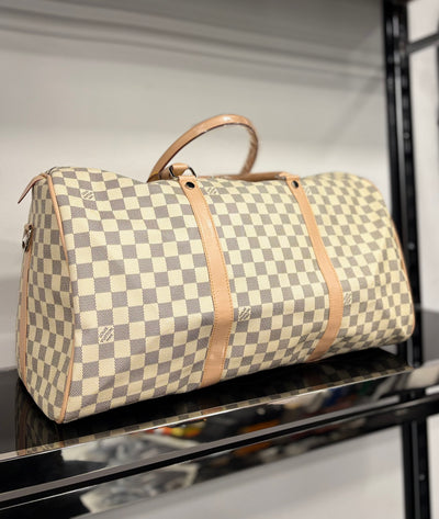 Louis Vuitton Keepall Bandoulière 55 Damier beige travel bag
