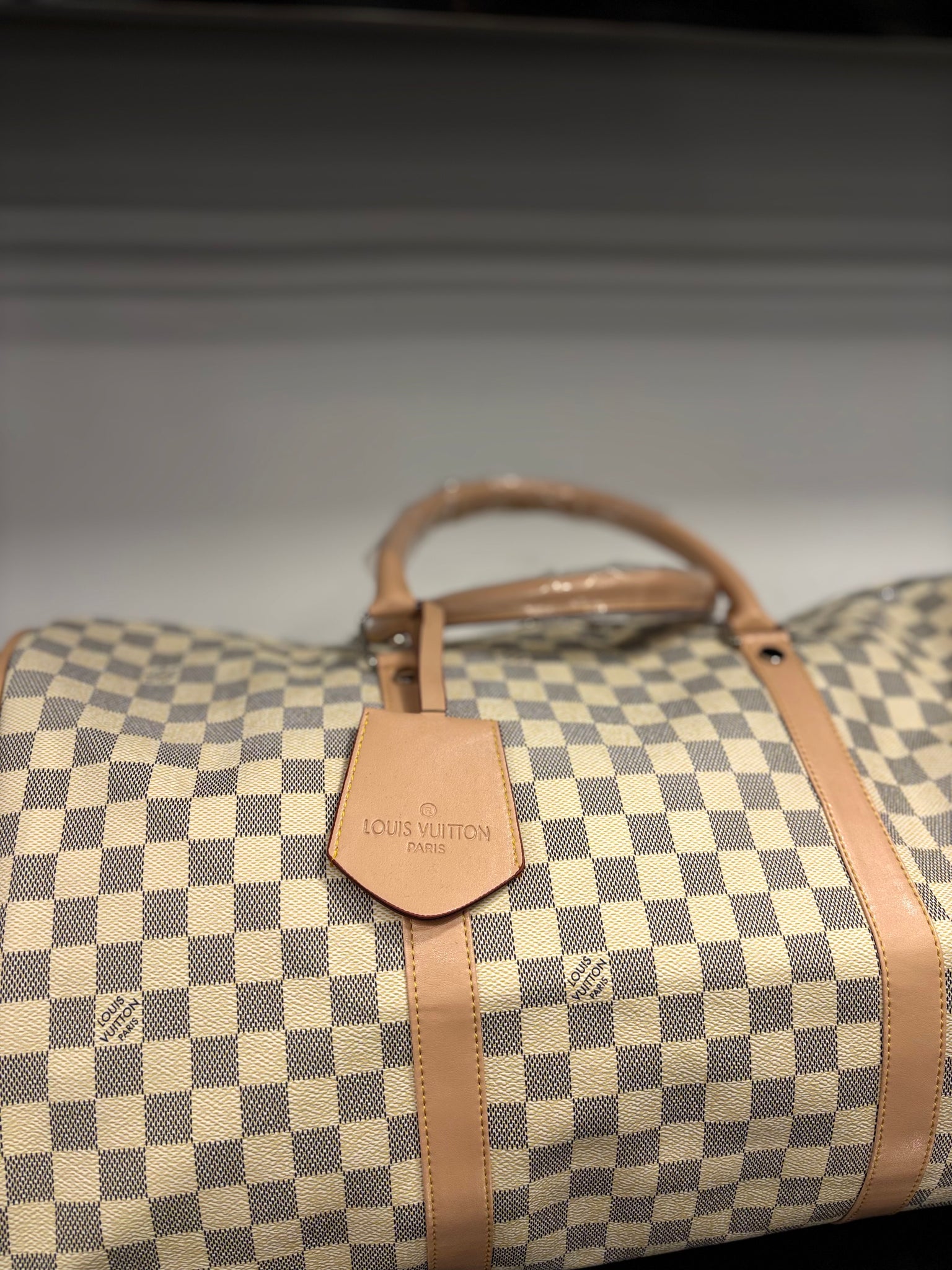 Louis Vuitton Keepall Bandoulière 55 Damier beige travel bag