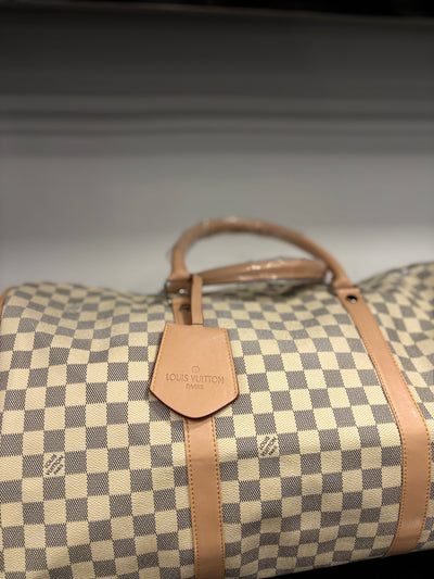 Louis Vuitton Keepall Bandoulière 55 Damier beige travel bag