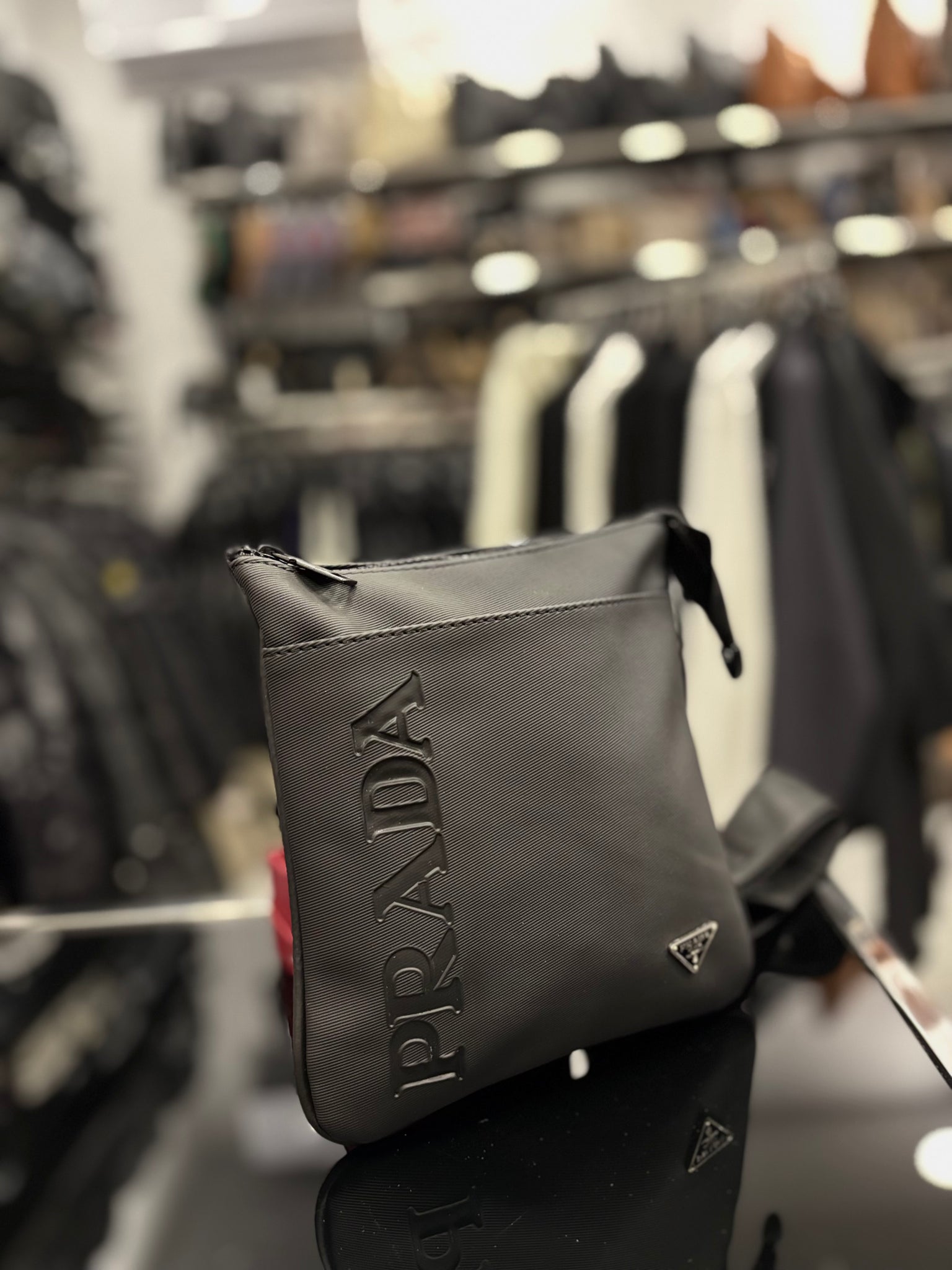 Prada black bag ώμου/χιαστί