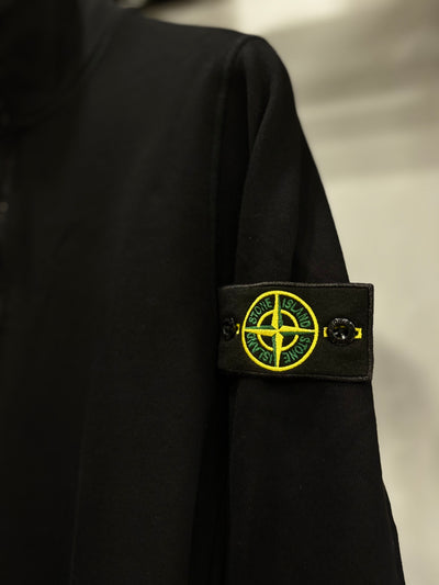 Stone island black half zip hoodie