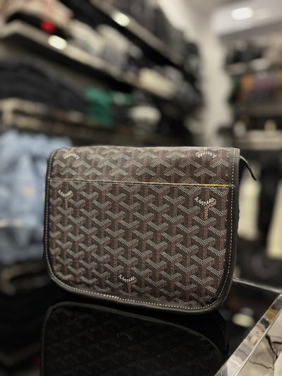 Goyard Belvedere MM Goyardine brown bag