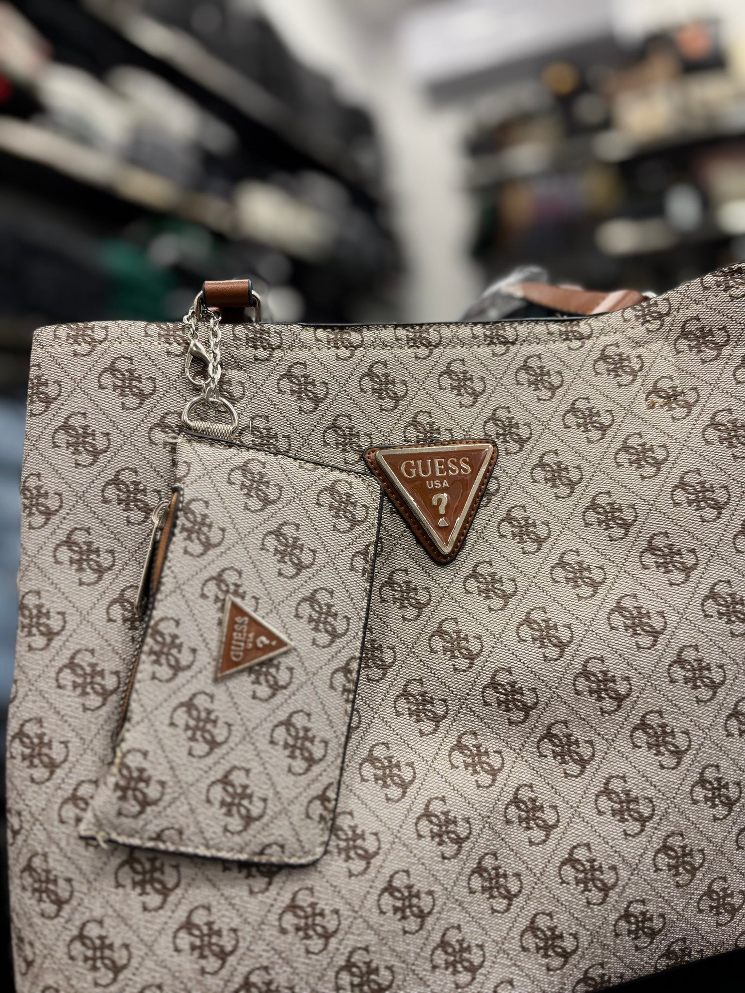 Guess shoulder beige bag