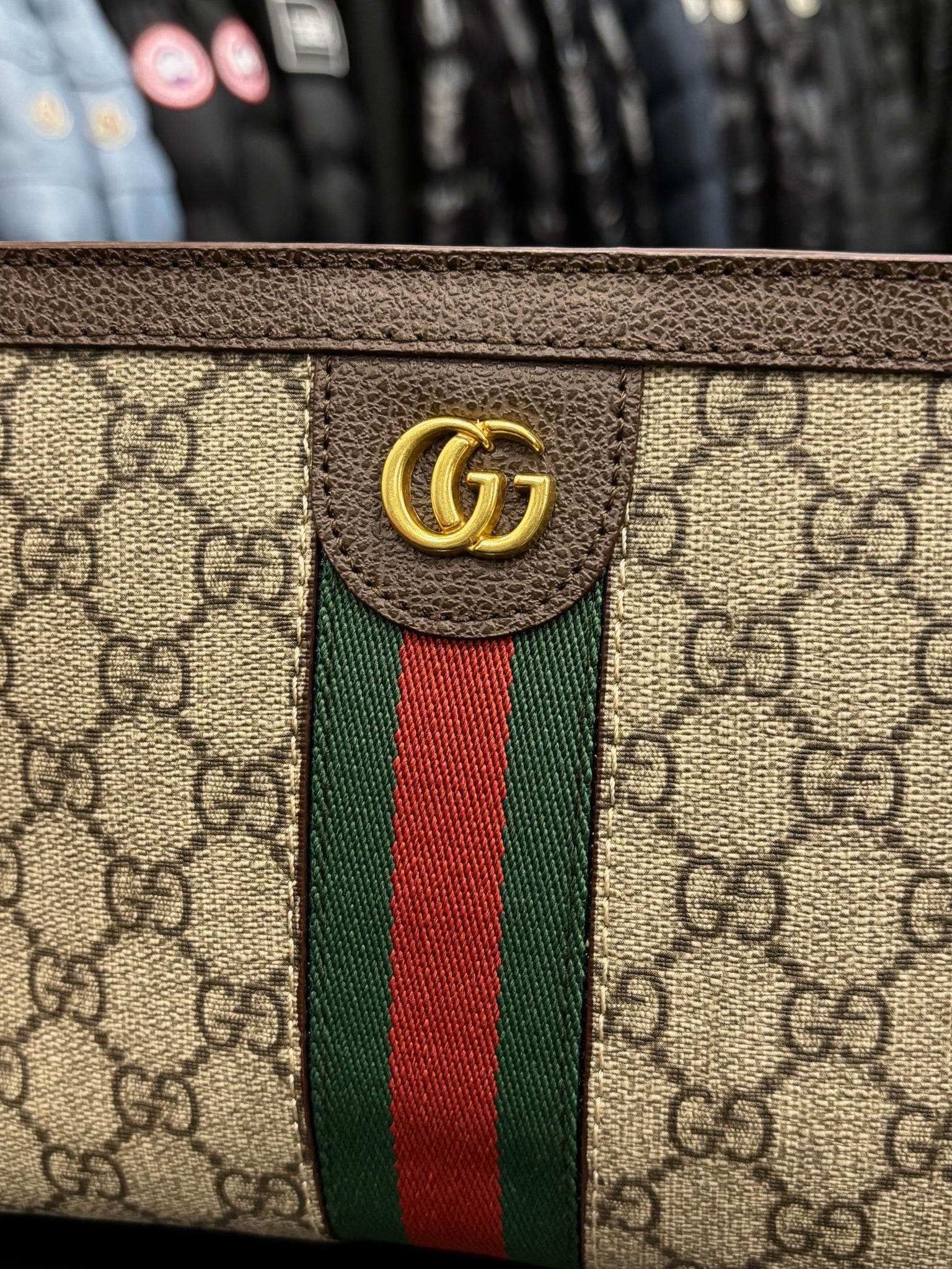 Gucci Ophidia GG Supreme brown bag ώμου/χιαστί