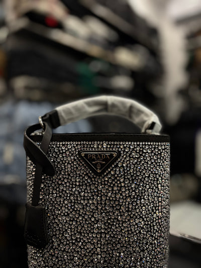 Prada Re-Edition 2005 with crystals black bag