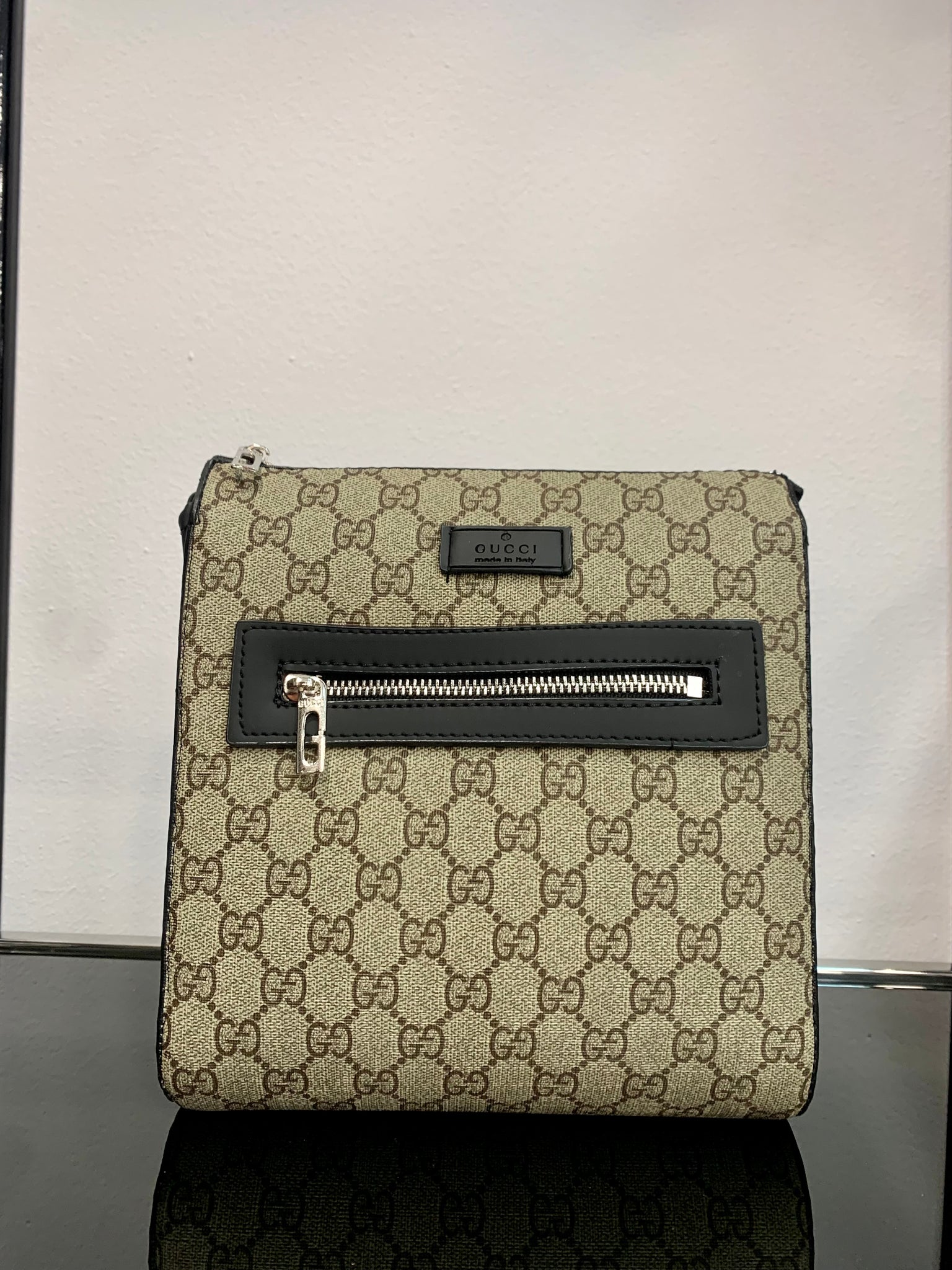 Gucci Beige-Black bag ωμού/χιαστί