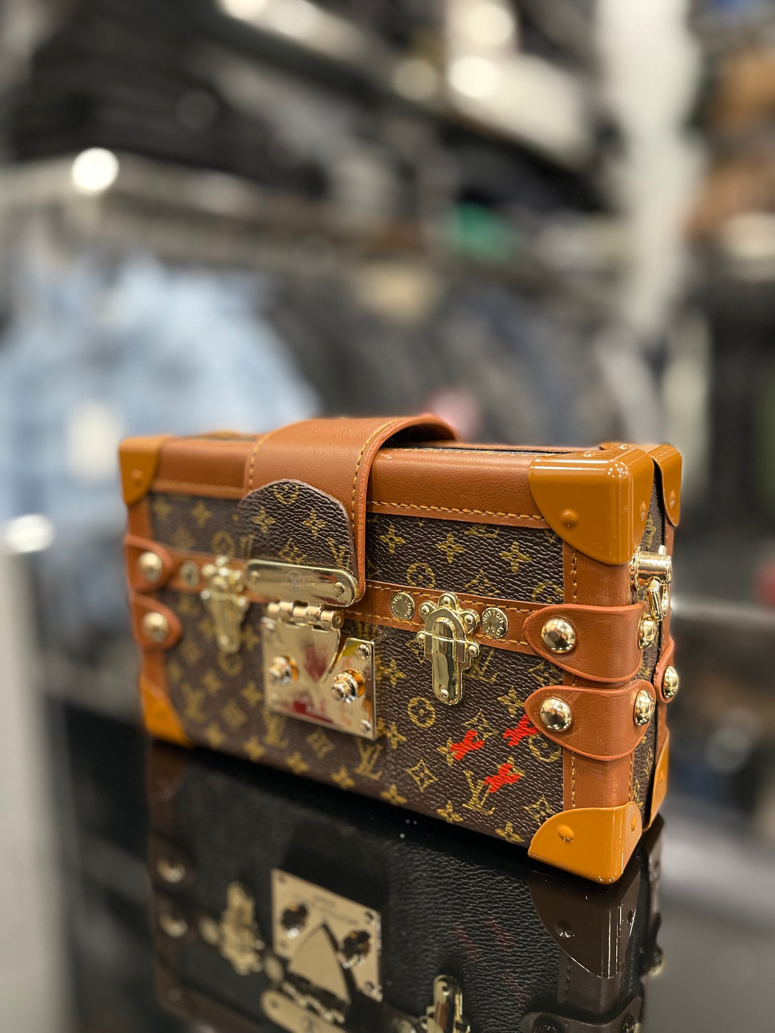 Louis Vuitton Petite Malle Monogram brown bag