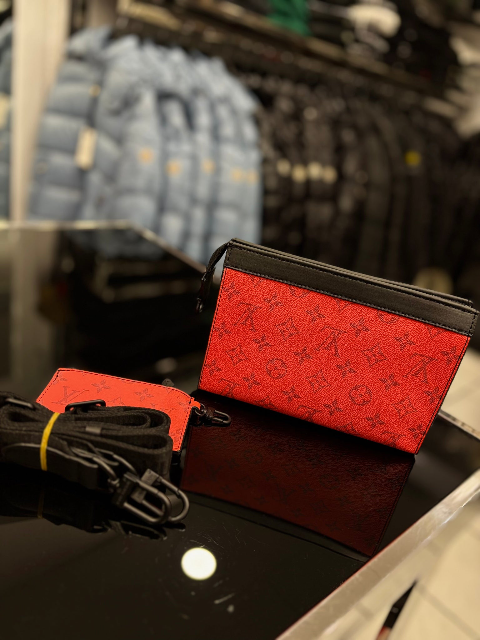 Louis Vuitton Monogram red bag