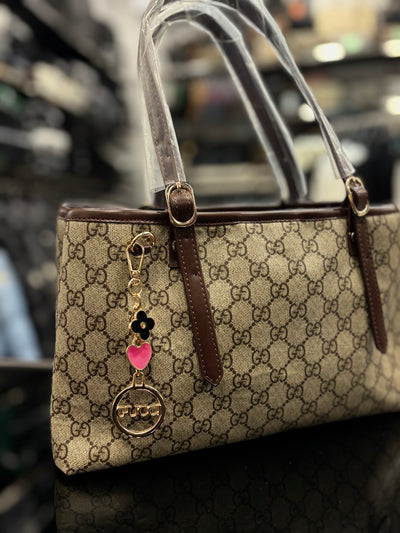 Gucci GG Emblem Tote dark brown bag