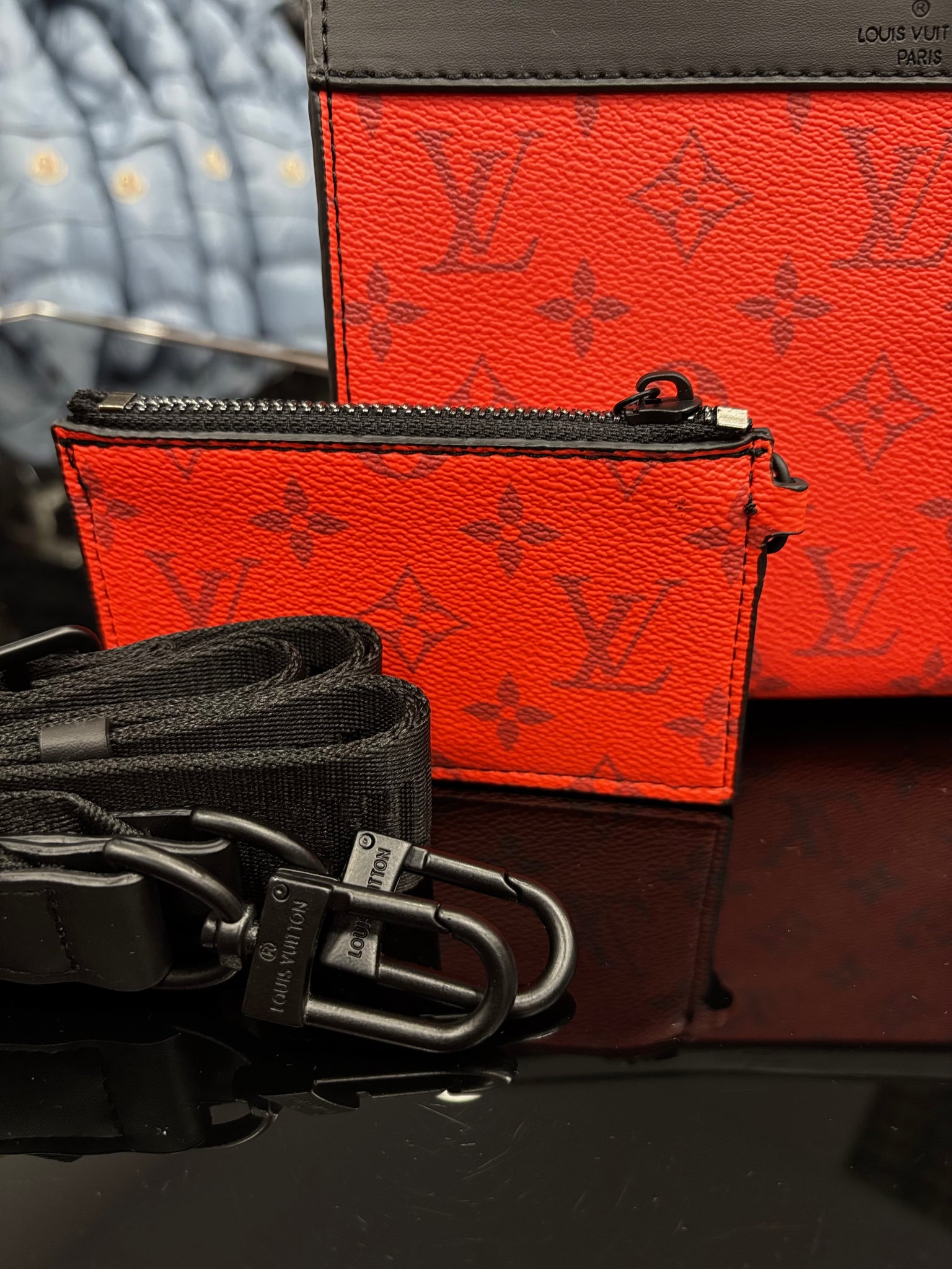 Louis Vuitton Monogram red bag