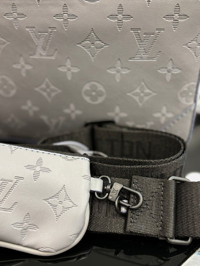 Louis Vuitton Duo Messenger Monogram Shadow grey bag ώμου/χιαστί