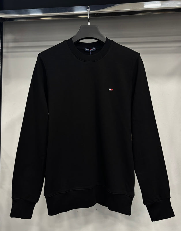 Tommy Jeans Regular Flag Crew hoodie black