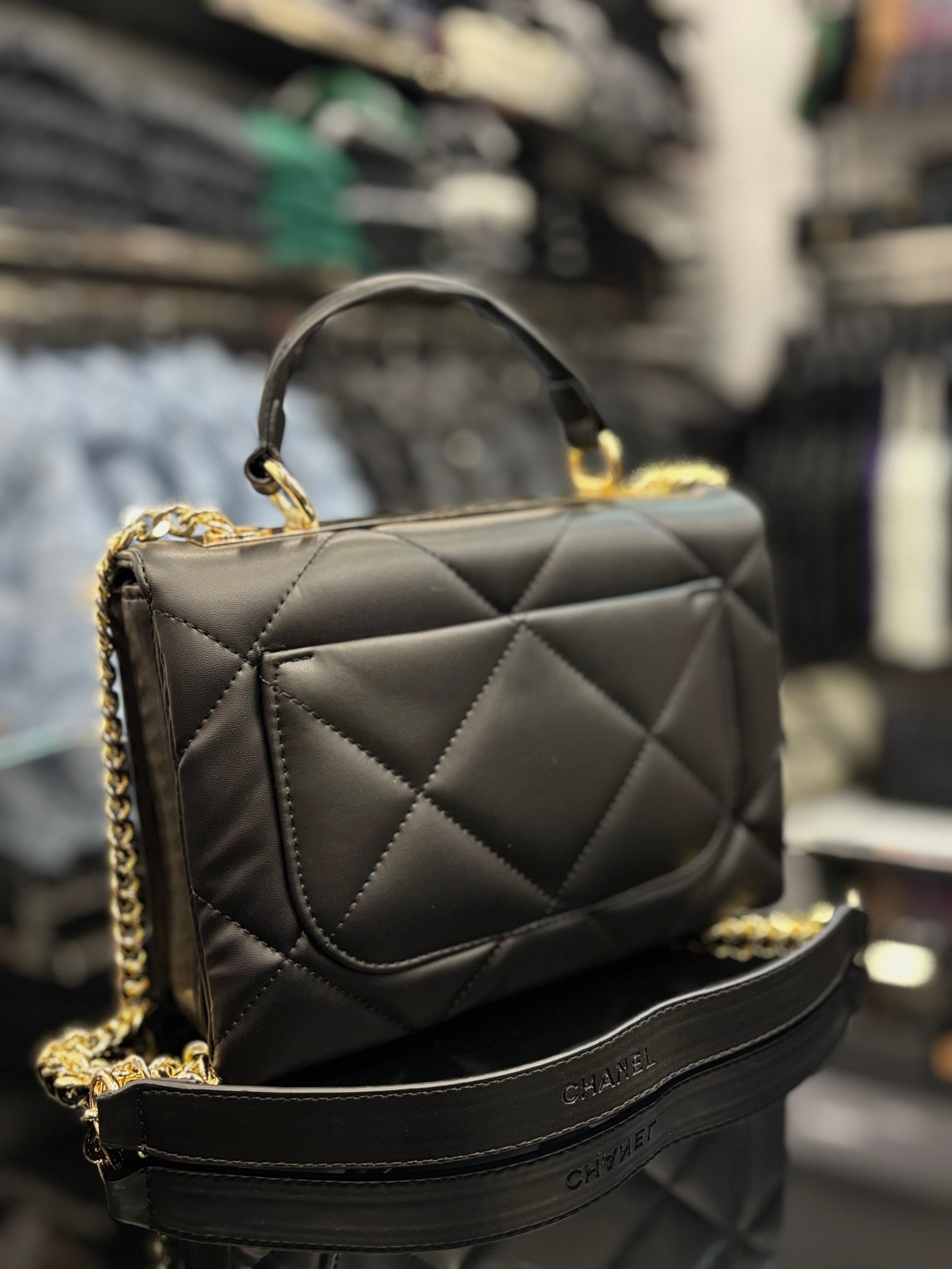 Chanel black hand bag