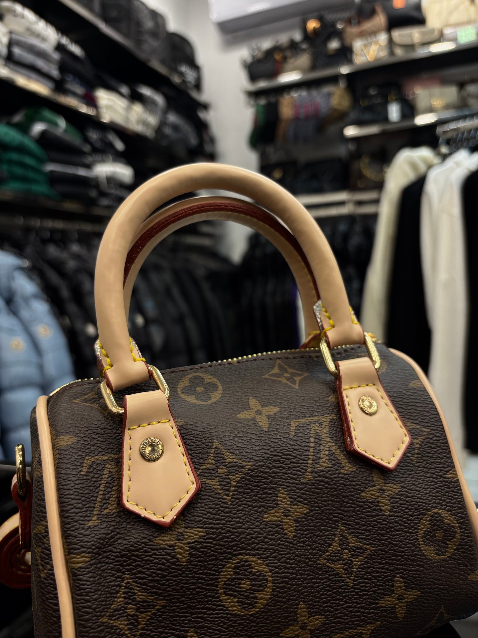 Louis Vuitton Nano Speedy Monogram canvas light brown bag