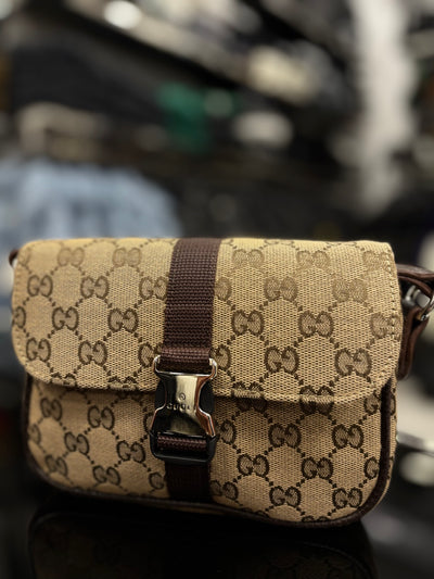 Gucci GG Canvas Mini crossbody brown bag