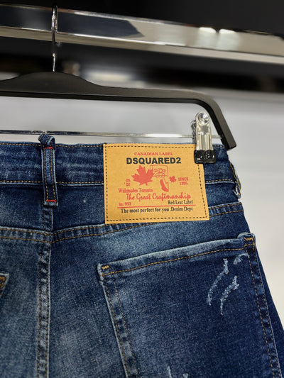 Dsquared2 Canadian Label blue jean shorts no1