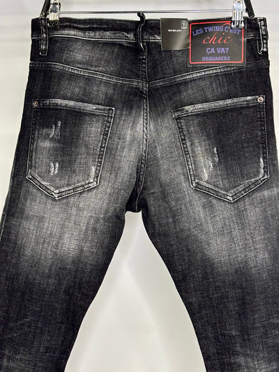 Dsquared2 Les Twins C’ est chic Ça Va? black jean