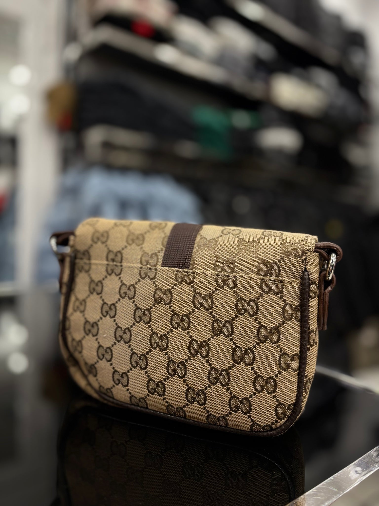 Gucci GG Canvas Mini crossbody brown bag