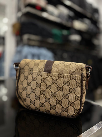 Gucci GG Canvas Mini crossbody brown bag
