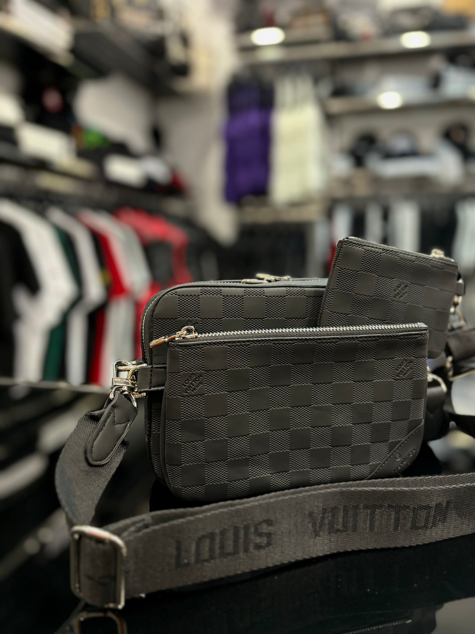 Louis Vuitton Trio Black bag ωμού/χιαστί