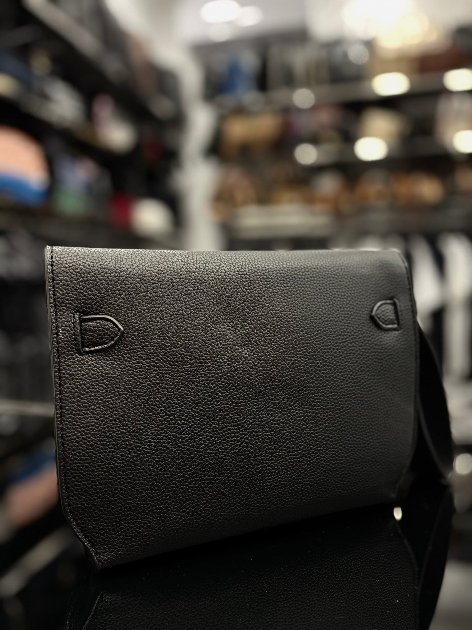 Hermès Kelly Dépêches 25 Pouch black bag