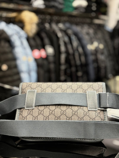 Gucci Ophidia GG Monogram grey bag μέσης/χιαστί